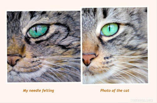 My needle felting                                         Photo of the cat
